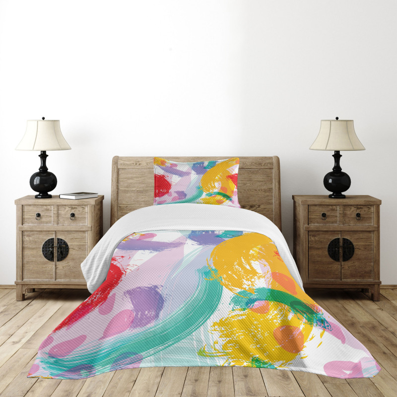 Watercolor Brushstrokes Bedspread Set