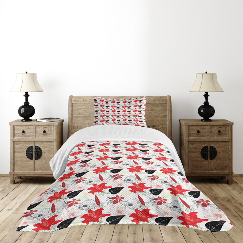 Summer Inspired Botanical Bedspread Set