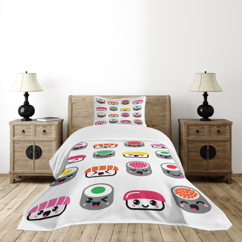 Kawaii Style Sushi Bedspread Set