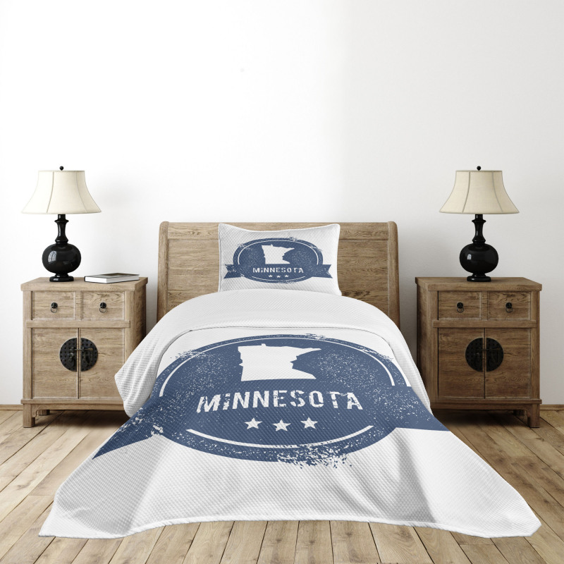 Round Grange Frame Map Bedspread Set