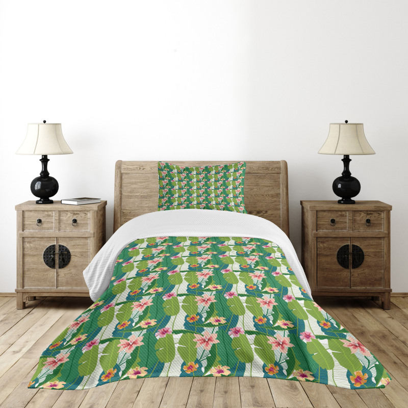 Banana Leaves Hawaii Bedspread Set