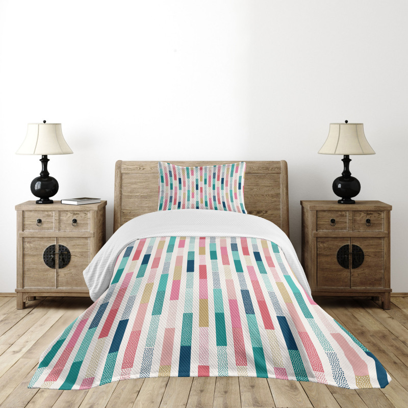 Avant-Garde Color Stripes Bedspread Set