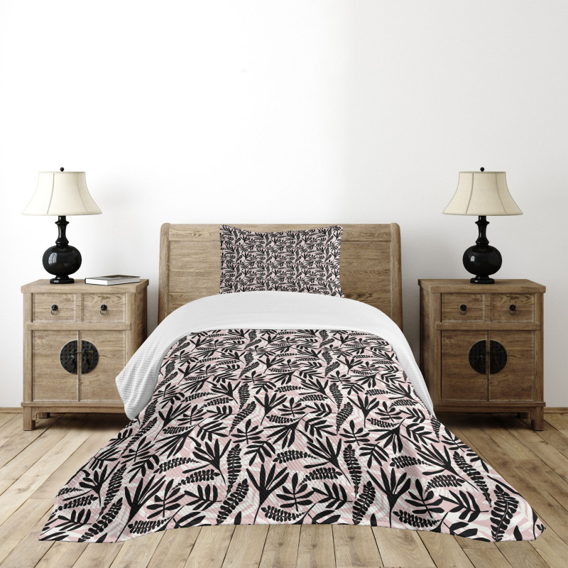 Modern Abstract Foliage Art Bedspread Set