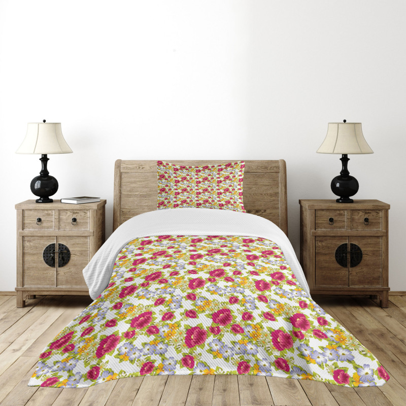 Botanical and Nostalgic Bedspread Set