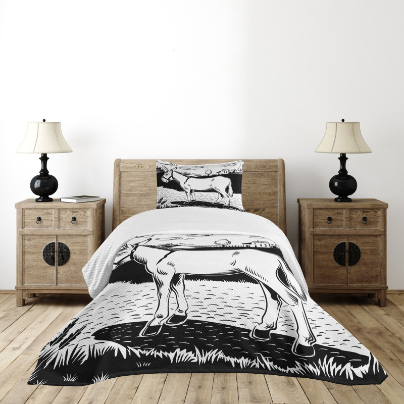 Farmland Village and Animal Bedspread Set