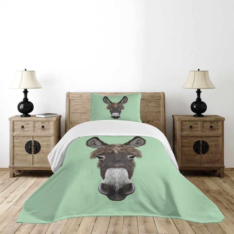 Illustrated Animal Portrait Bedspread Set