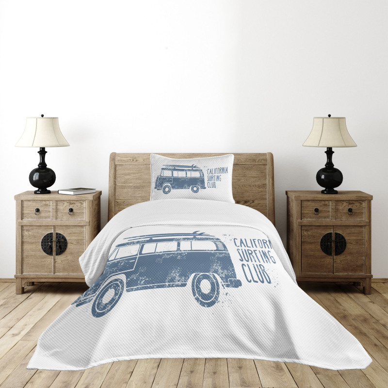 California Surfing Club Vintage Bedspread Set