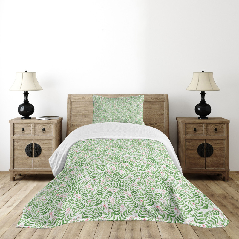 Spring Season Gardening Leaf Bedspread Set