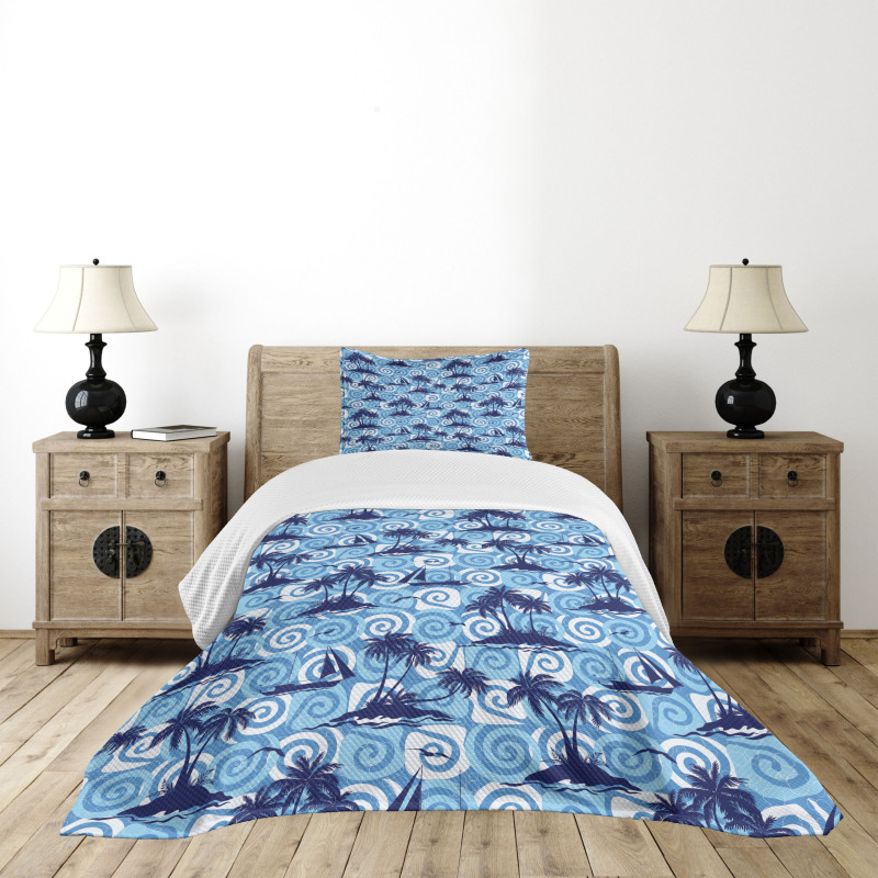 Exotic Palms Cruise Ship Bedspread Set