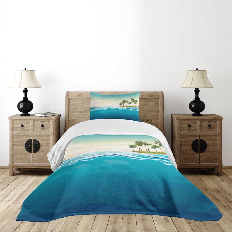 Ocean Holiday Landscape Bedspread Set