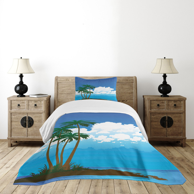 Hawaiian Holiday Island Bedspread Set