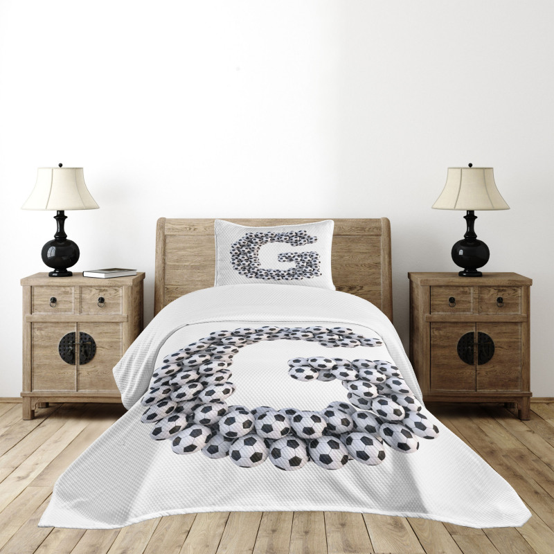 Soccer Arrangement Bedspread Set