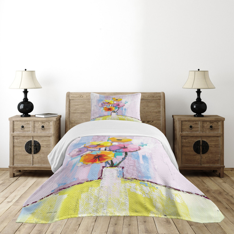 Abstract Oil Paint Art Bedspread Set