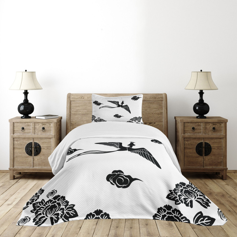 Abstract Mythological Bird Bedspread Set