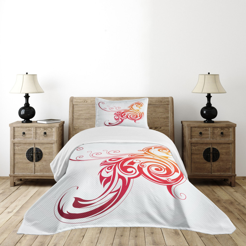 Bird Swirly Wings Bedspread Set