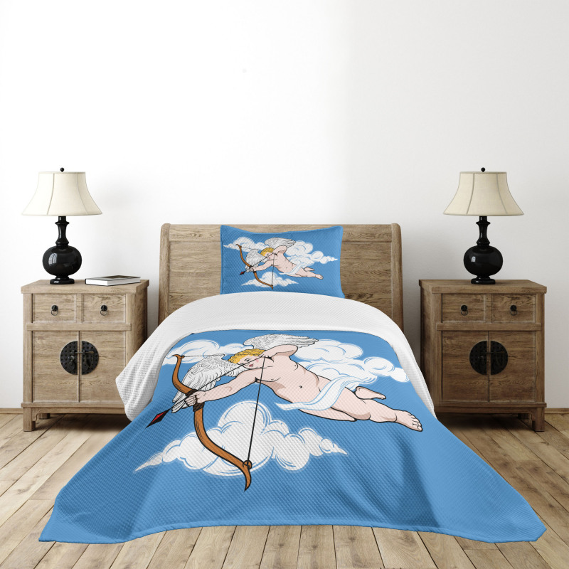 Little Cupid with Arrow Bedspread Set