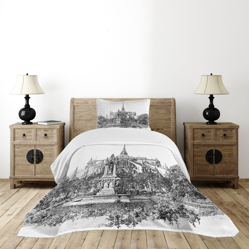 Historic French Landmark Bedspread Set