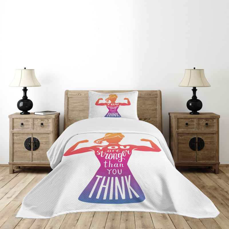 Fitness Strong Woman Bedspread Set