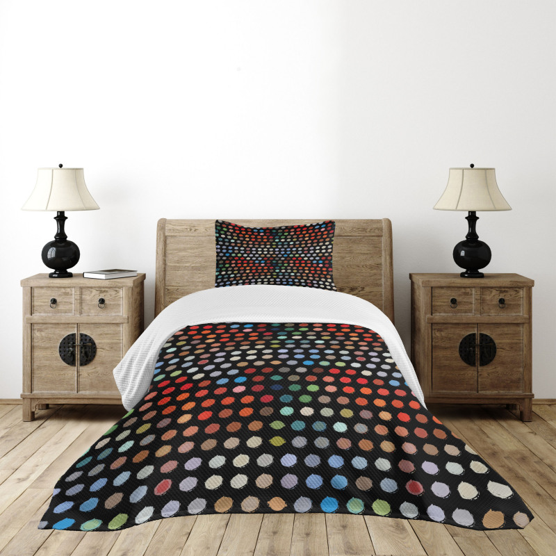 Brush Stroke with Colors Bedspread Set