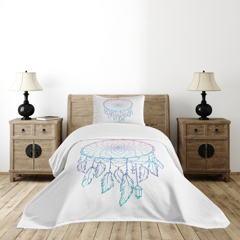 Dreamcatcher Star Feathers Bedspread Set