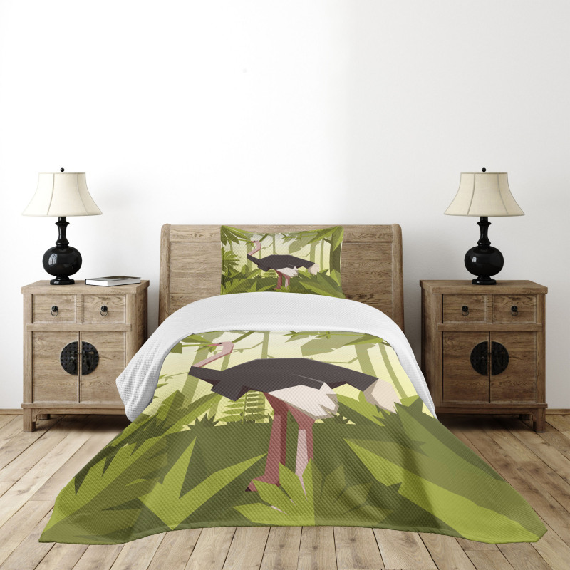 Jungle Animal Fractal Style Bedspread Set