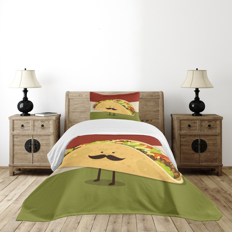 Vintage Style Food Place Sign Bedspread Set