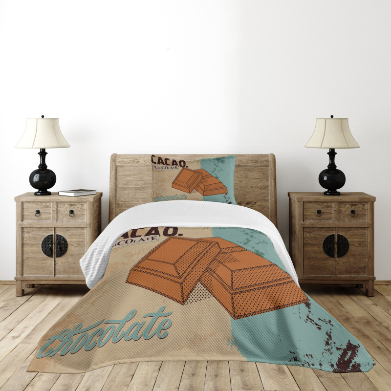 Vintage Chocolate Bar Bedspread Set