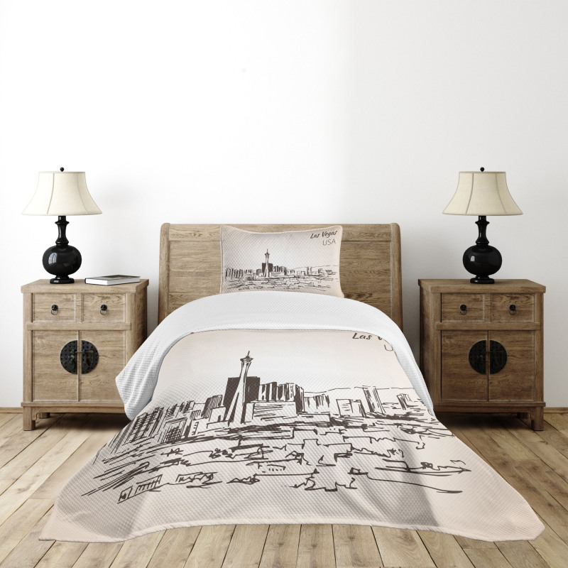 Nevada State Hand Drawn Bedspread Set