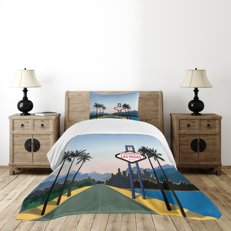 Nevada America in Cartoon Bedspread Set