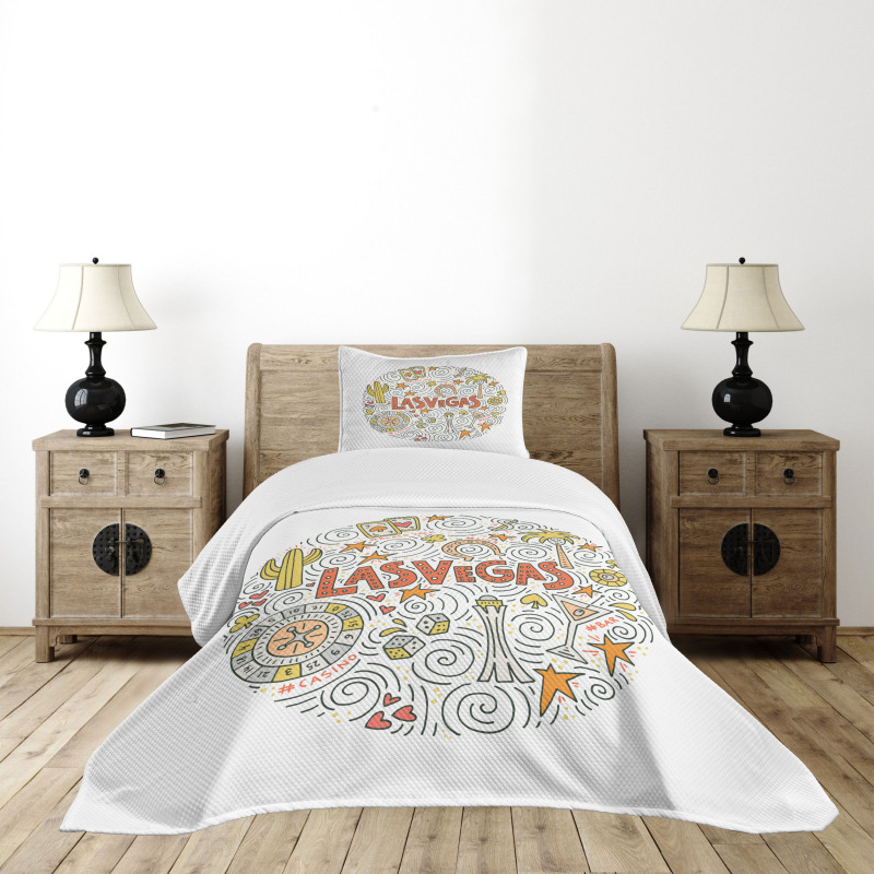 Buildings Simple Design Bedspread Set