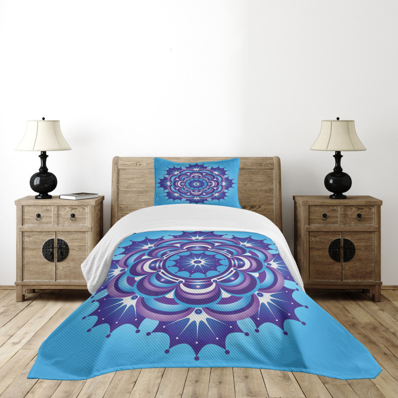 Middle Eastern Motif Petals Bedspread Set