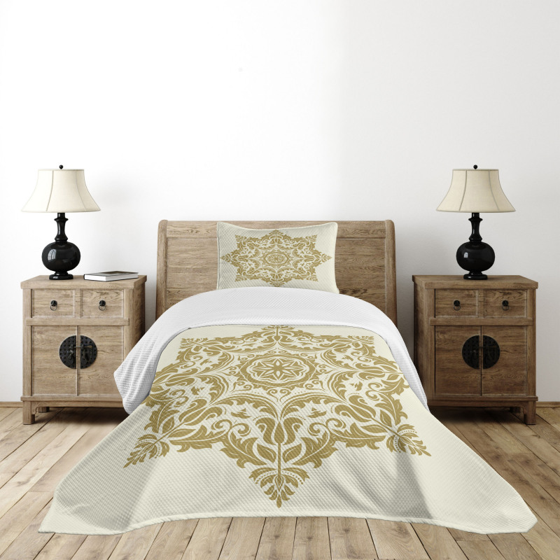 Classical Flower Motif Bedspread Set