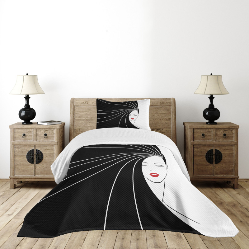 Extra Long Straight Hair Bedspread Set