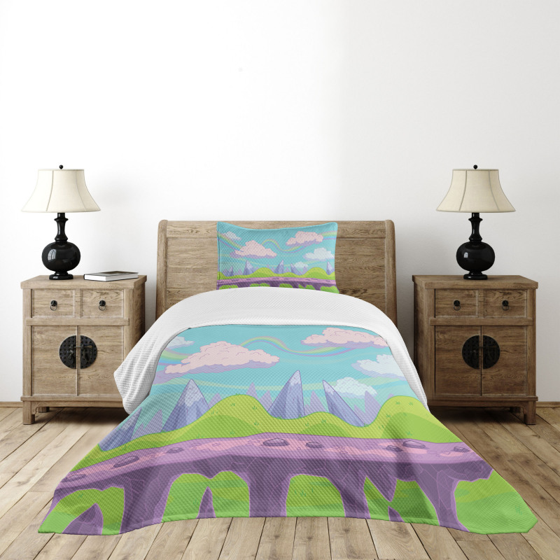 Abstract Fairy Tale Scene Bedspread Set