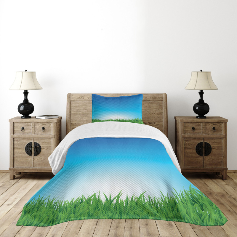 Sunburst Stripes with Grass Bedspread Set