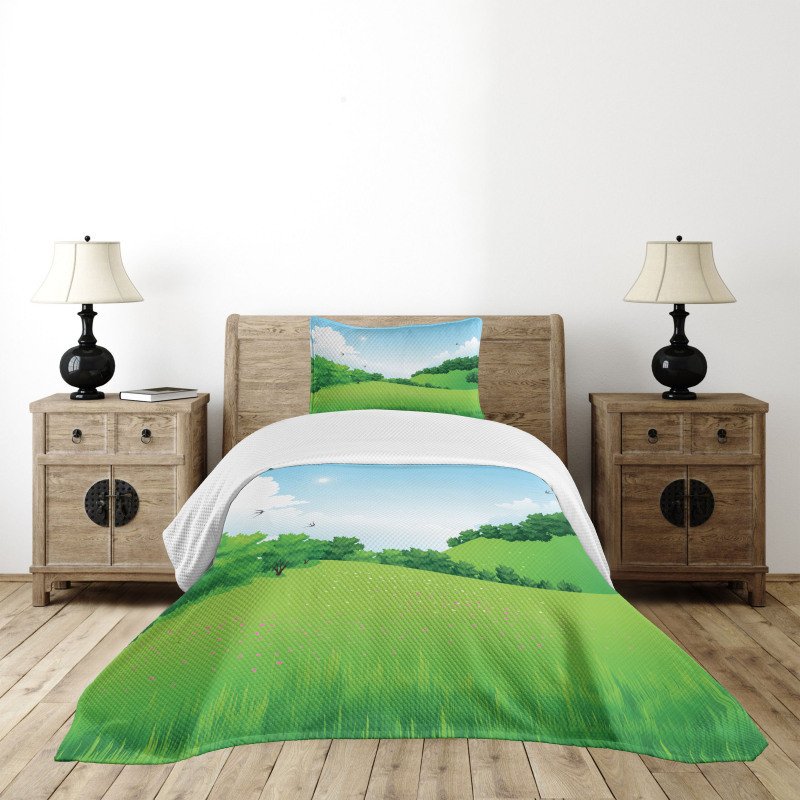 Forest Hills with Scenic View Bedspread Set