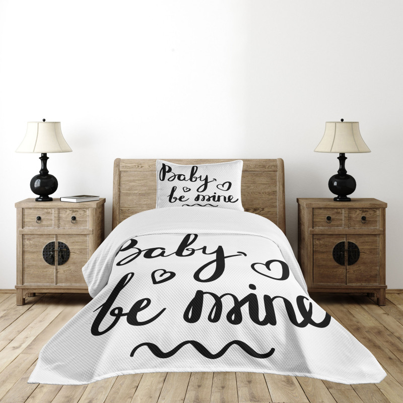 Modern Motivating Message Bedspread Set