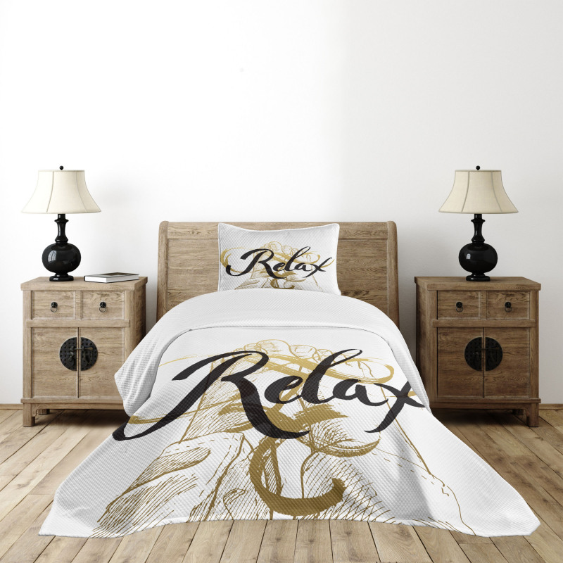 Inspirational Lettering Bedspread Set