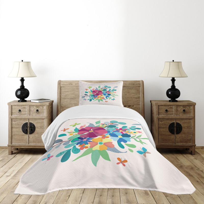 Bouquetnd Butterflies Bedspread Set