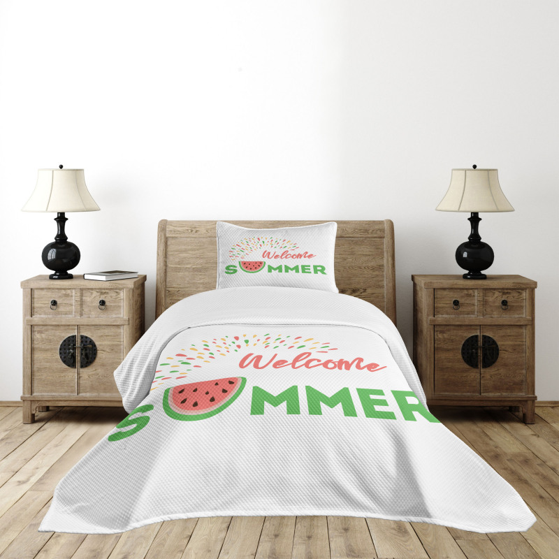 Welcome Summer Theme Bedspread Set