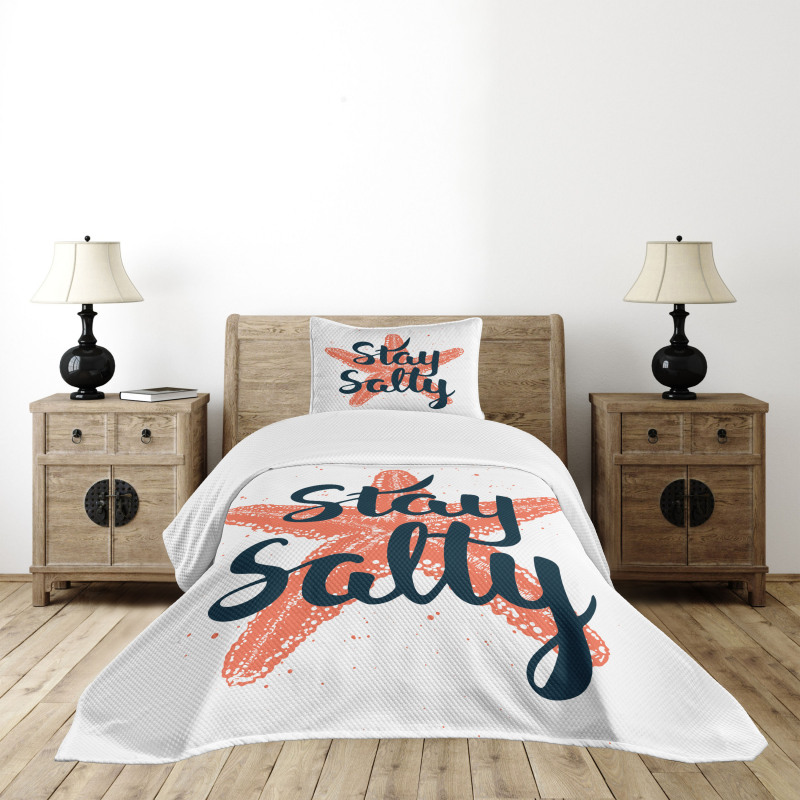 Stay Salty Starfish Bedspread Set