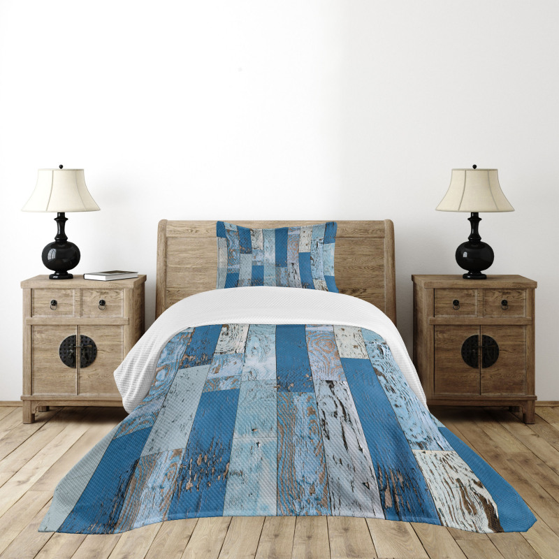 Old Rough Planks Cabin Bedspread Set