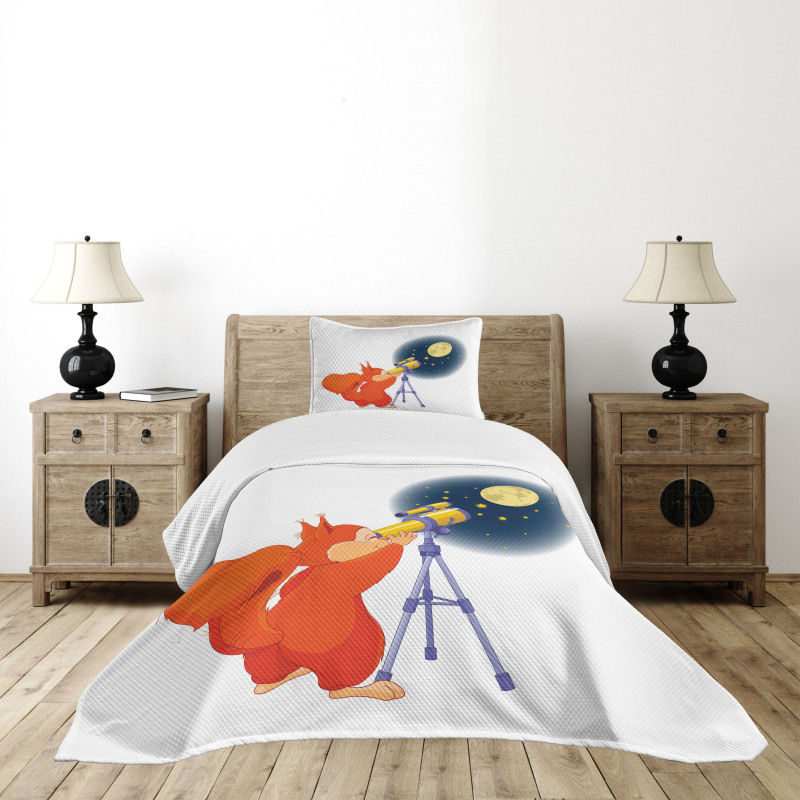 Animal with a Telescope Bedspread Set