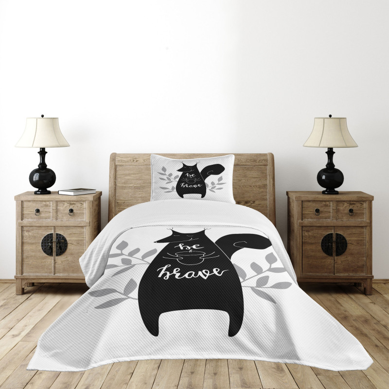 Be Brave Words Inspiration Bedspread Set