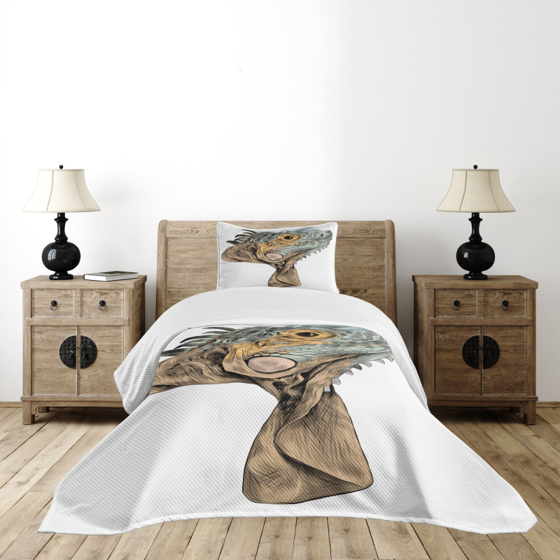 Animal Portrait Flappy Neck Bedspread Set