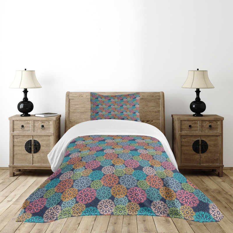 Floral Composition Bedspread Set