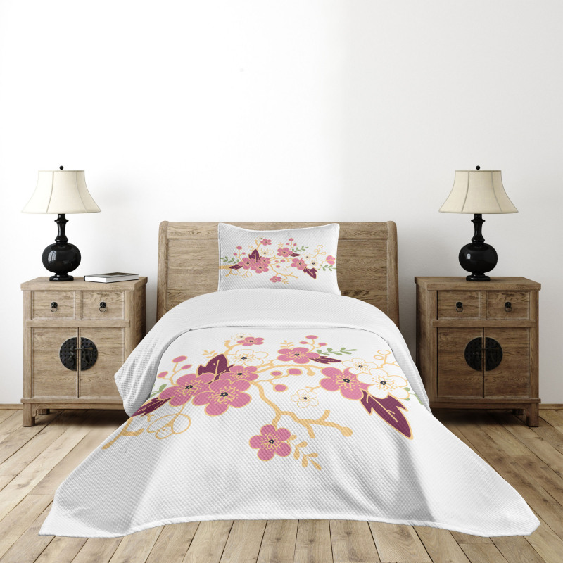 Japanese Garden Art Bedspread Set