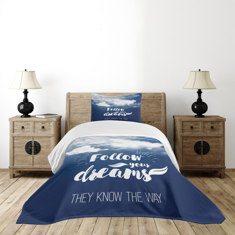 Follow Your Dreams Clouds Bedspread Set