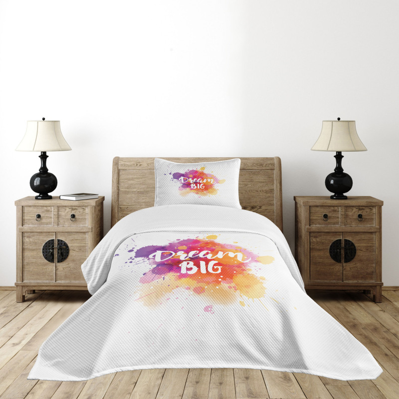 Modern Dream Big Calligraphy Bedspread Set