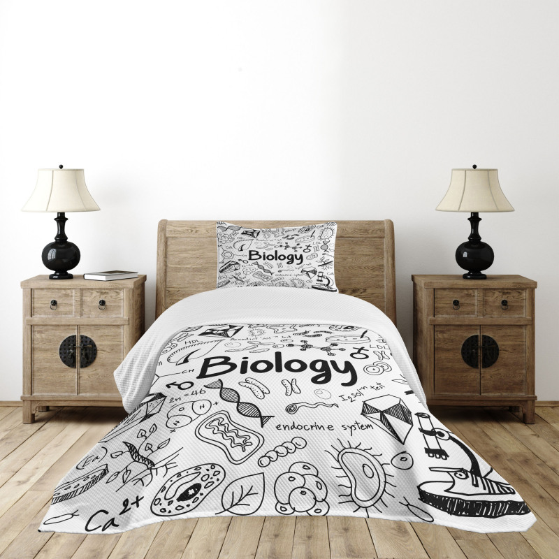 Hand-writing School Lab Bedspread Set